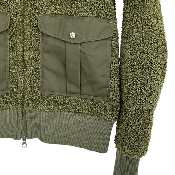 Fjallraven Greenland Pile Fleece Jacket Size S Deep Forest Green Full Zip Womens - Picture 3 of 13